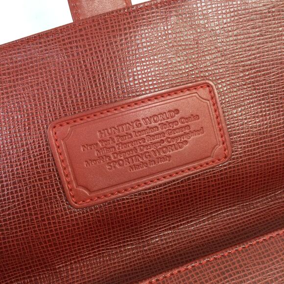 Hunting World Women's Leather Clutch Bag Red One Size - Picture 8 of 14